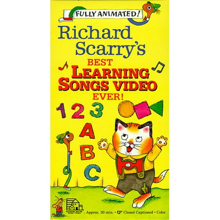 Richard Scarry's Best Learning Songs Video Ever! [VHS], By Richard Scarry Actor Tony Eastman Director Rated NR Ship from