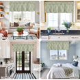 thumbnail image 5 of Sage Green Stripes Farmhouse Short Window Curtain Valances, Simple Geometric Modern Monochrome Rod Pocket Kitchen Valances for Living Room Bedroom Bathroom Cafe 42" x 18", 5 of 8