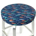 thumbnail image 3 of Susaid Colorful Fish 3 Print Elastic Bar Stool Cover Personalized Washable Stool Cover for Barbershop Home Bar Kitchen-12 inch, 3 of 7