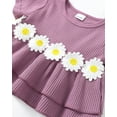 thumbnail image 4 of Baby Girl Clothes Toddler Girls Outfits Ruffle Daisy Shirt Tops Denim Ripped Jeans Set 9-12 Month Girls Clothes, 4 of 6