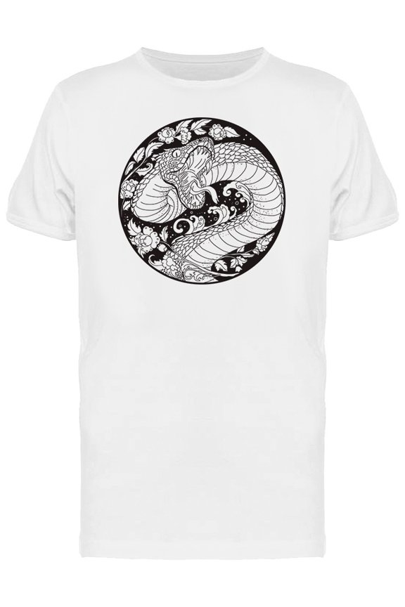 Oriental Striking Snake T-Shirt Men -Image by Shutterstock, Male Large