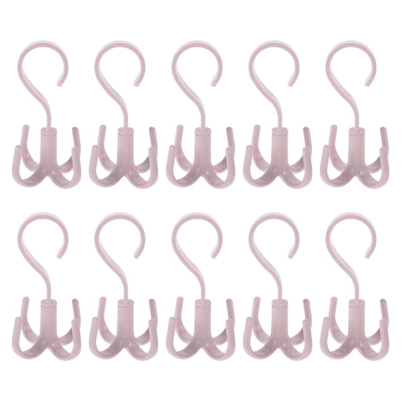 Nicehomfit 10Pcs 360 Degree Rotating Belt Rack with Multiple Hooks for Closet Storage Organizer