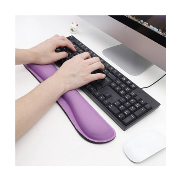 CCOCC Wrist Support for Keyboard,Secure Non-Slip Bottom Mouse Mat,Smooth Fabric Surface Wrist Support,Purple