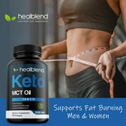 Healblend Keto MCT Oil Capsules 2000mg - Natural Ketogenic Fat Burner, Ketosis Diet Pills, Metabolism Booster for Men Women - Exogenous Ketones Supplements (270 Soft Gels 135 day) - 3-Pack
