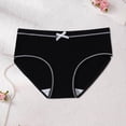 thumbnail image 5 of Babcutegg Girls Solid Color Ribbed Underwear with Bowknot Detail – Breathable Cotton Triangle Briefs for Everyday Wear and School Use Black Size 13-16 Years, 5 of 5