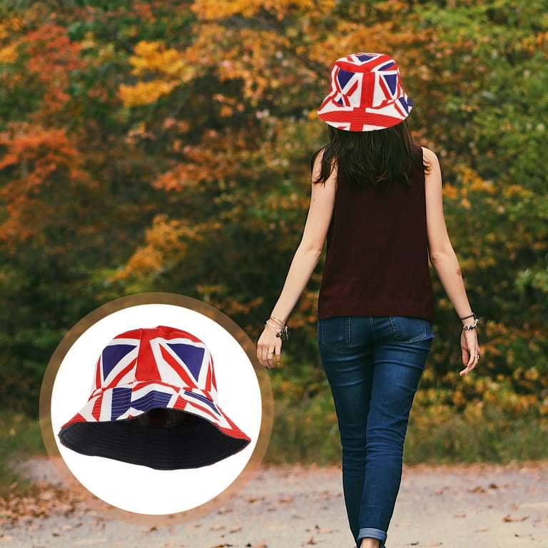 Fashion Outdoor Fisherman Bucket Hat Union Jack Flag Hat Sun Hat