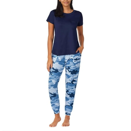 

Jane and Bleecker Ladies’ Plus 2-Piece Cozy Jogger Lounge Pajama Set Blue 3X