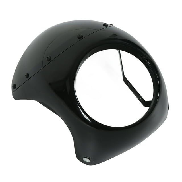Headlight Fairing, Motorcycle Windshield Protective Universal Wearproof For Most Motorcycles Glossy Black