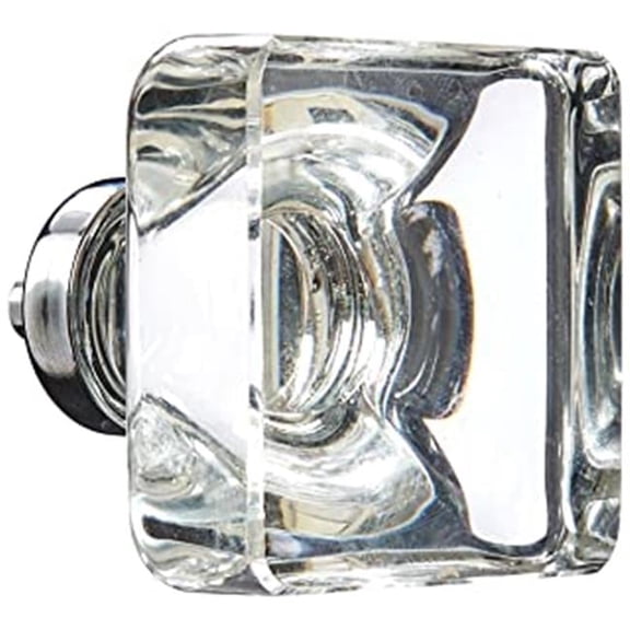 1.75 in. Square Cabinet Knob, Bright Chrome
