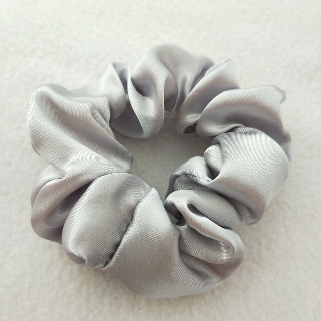 Anillo elástico para el cabello con cuerda para el cabello de satén de 52 colores, color sólido, brillante, para el intestino grueso