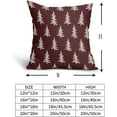 thumbnail image 5 of Christmas Tree Pillow Covers 18x18 Set of 2 Red Xmas Rustic Style Winter Print Decorative Outdoor Pillowcases Farmhouse Vintage Holiday Decorations Throw Cushion Case Decor for Couch Sofa Bed, 5 of 6