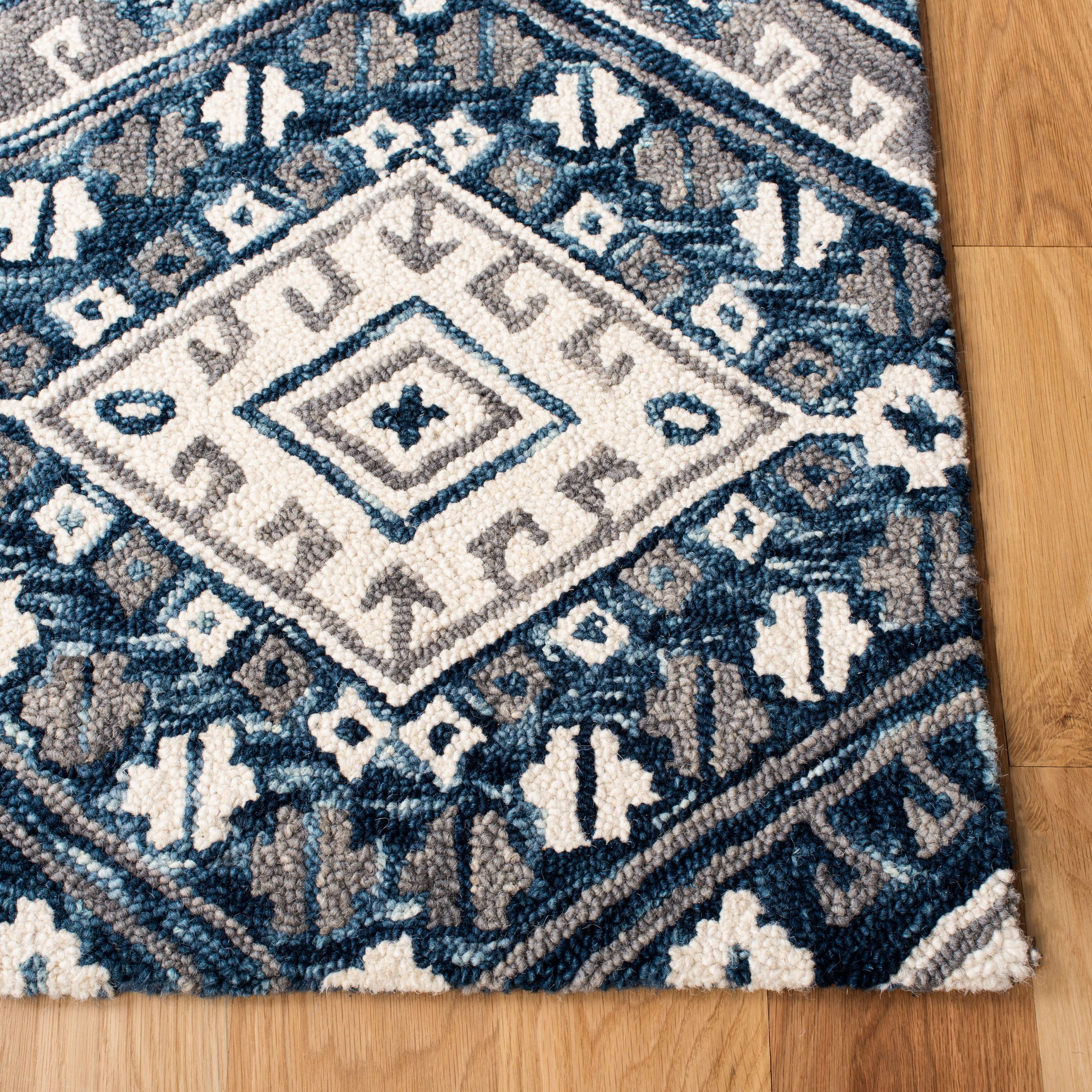 SAFAVIEH Aspen Christopher Geometric Wool Area Rug, Grey/Ivory, 8' x 10'