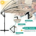 thumbnail image 6 of Sobaniilo Patio Offset Umbrella, Outdoor Cantilever Hanging Umbrella with 8 Ribs, 95% UV protection and Waterproof CanoUmbrella, Patio Sun Shade with Easy Tilt Adjustment, Khaki, 6 of 9