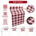 thumbnail image 5 of Farmhouse Red Plaid Short Table Runner 48 Inches Long, Rustic Red White Checkered Cotton Linen Table Runners Dresser Scarves, Fabric Tabletop Scarf Furniture Cover for Home Dinner Party Decor 13"x48", 5 of 8