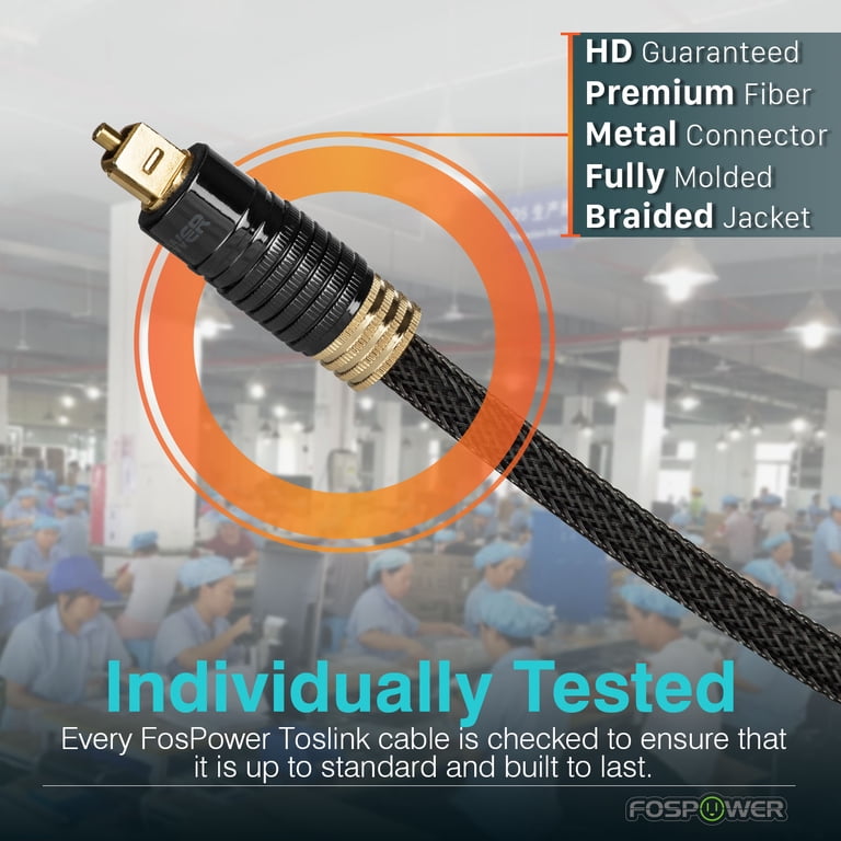 FosPower 6ft Toslink Digital Optical Audio Cable photo 4