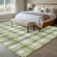 thumbnail image 4 of Large Area Rugs for Living Room Bedroom, Sage Green Plaid 8'x10' Rug Washable Carpet Runner Indoor Outdoor, Modern Art Checkered Farmhouse Non Slip Floor Mats Rug for Kitchen, Patio, 4 of 8
