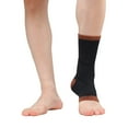 thumbnail image 2 of Flamingo Ankle Grip - Relieve Ankle Sprain & Arthritis, 2-Way Knit Fabric Brace, M, Black & Orange, 2 of 3