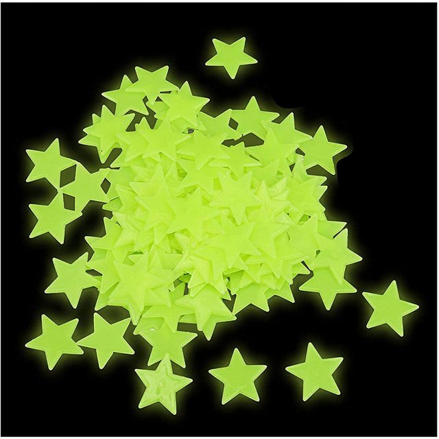 Etiqueta engomada de la pared de la estrella fluorescente luminosa explosiva de Amazon 100PCS / Package Tmvgtek 4nh5zk9ub7tc6zv1