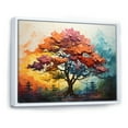 thumbnail image 2 of Designart "Vibrant Multicolor Redwood Tree I" Tree Redwood Floater Framed Wall Art Living Room, 2 of 5