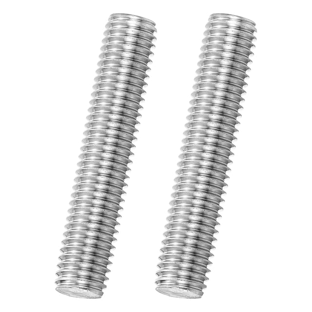 Uxcell 2Pack M12x60mm 316 Stainless Steel Fully All Threaded Rod Studs, 1.75mm Pitch