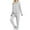 White, variant on 2 Piece Tracksuits Sets for Women Loose Full Zip Long Sleeve Hoodies and Jogging Pants Loungewear Outfits New Ladies Pajamas Sets Black M