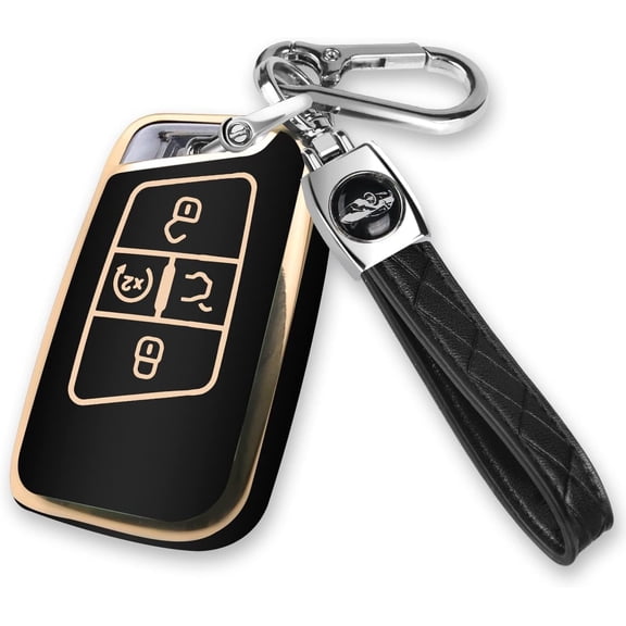 Key Fob Cover Compatible with Volkswagen Atlas Alltrack Jetta Passat Tiguan Keychain Case Holder Protector,Black