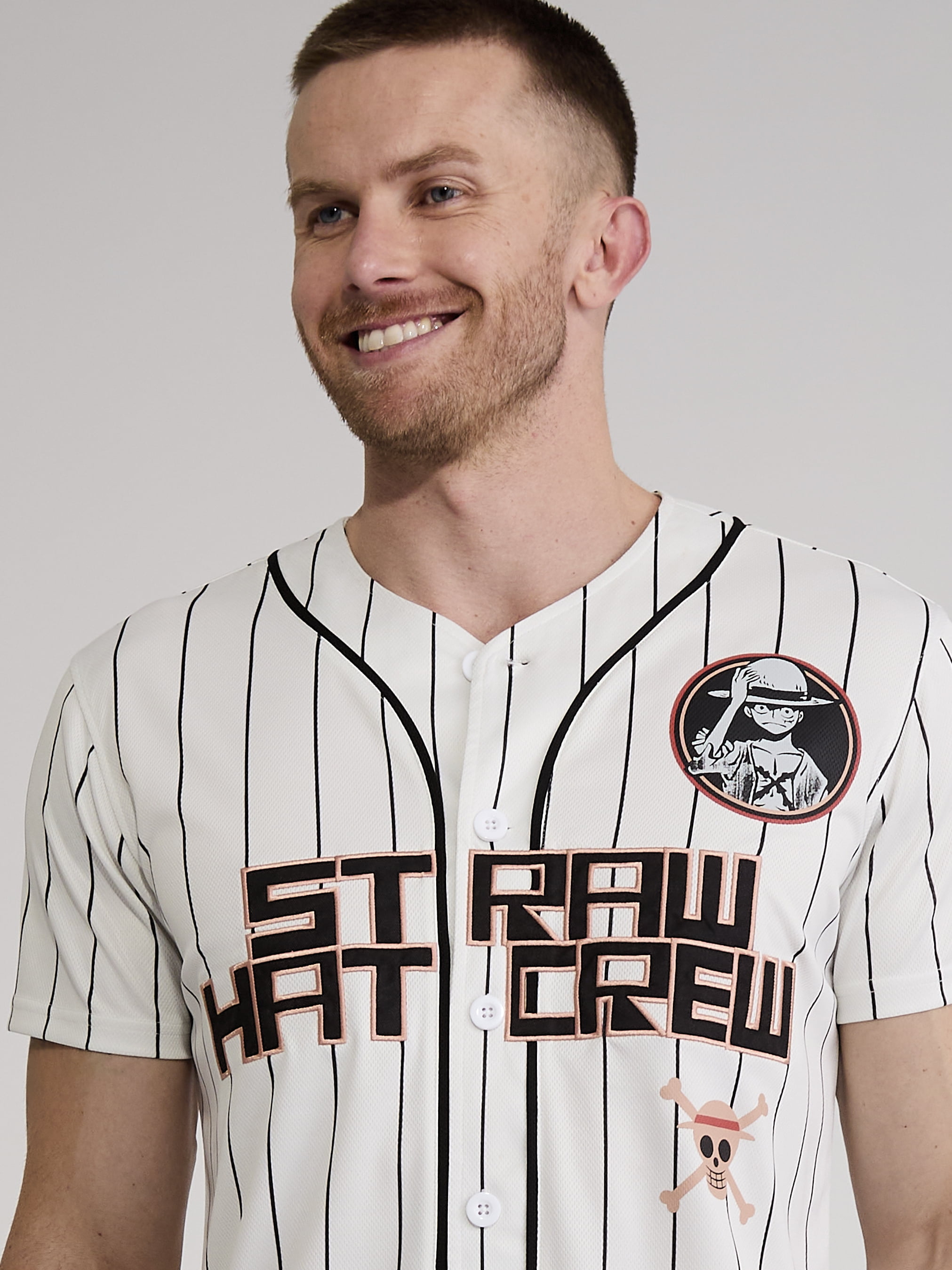 One Piece Men's & Big Men's Graphic Baseball Jersey, Sizes XS-3XL