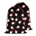 thumbnail image 2 of Christmas Bags Drawstring,Black Christmas Santa Pattern Large Xmas Christmas Gift Bags,Reusable for Xmas and New Year Party Favors and Supplies,27.6" X 19.7", 2 of 6