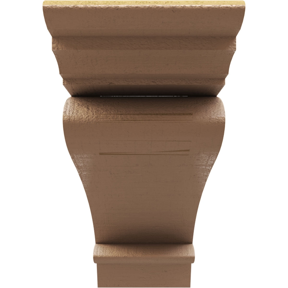 5"W x 30"D x 10"H Thin Mayflower Rough Cedar Woodgrain TimberThane Corbel, Primed Tan