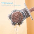 thumbnail image 6 of Rubber Toilet Brush Set, Paw Shape Bathroom Toilet Scrubber, Deep Cleaning Brush Head, TPR No Hair Tangling Brush, Under Rim Flat Flexible Bristles, Wall Mount Standing Holder, 6 of 8