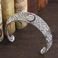 thumbnail image 3 of Corona de reina de diamantes de imitación TANGJMXG para mujer plata 4*36CM, 3 of 4