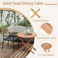 thumbnail image 5 of Gymax 31.5-inch Round Outdoor Folding Table Patio Solid Indonesia Teak Dining Table, 5 of 7