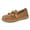 Coffee_006, variant on Women's Lace-Up Loafers Retro Round Toe Slip On Beaded Comfortable Non Slip Casual Flats Moccasins Shoes for Work Walking Coffee 6.5(EU-37)