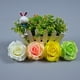 thumbnail image 4 of Núcleo de flor de rosa artificial, cabeza de flor de rosa grande, decoración de pared de flor de rosa de boda, mano artificial que sostiene flor de rosa, 4 of 5