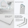 thumbnail image 5 of Unique Bargains 125 x 75mm Angle Bracket Stainless Steel L Shaped Angle Brackets Corner Braces Support with Screws, 2pcs, 5 of 6