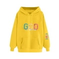 thumbnail image 2 of Uootdi Hoodies Jesus Christian Hoodies Gift for Women Trendy Letter Christian God Is Good Graphic Fashion Casual Fall Winter Hoo ded Pullover, 2 of 3