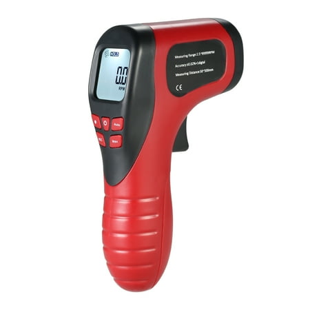 

OWSOO Handheld Digital LCD Photo Non- Tach 2.5-99999RPM Motor Speed Meter with 1pc Reflective Tape