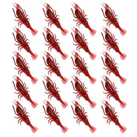 20pcs Soft Worm Shrimp Sea Fishing Lures Tackle Crankbaits Bait Lobster Bait