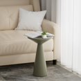thumbnail image 6 of COZAYH Farmhouse Pedestal End Table Round Martini Table Wood Plant Stand Rustic Small Drink Table for Living Room, Bedroom, Sage Green, 6 of 7