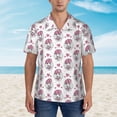 thumbnail image 4 of Daiia Cute Poodle Dog Hawaiian Shirt for Men Gentle Cotton Regular Short Sleeve Casual-X-Large, 4 of 9