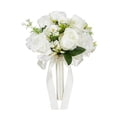 thumbnail image 3 of Ramo de boda, ramo de rosas blancas, ramo de flores artificiales, ramo de dama de honor para suministros de fiesta de despedida de soltera, decoración, 3 of 9