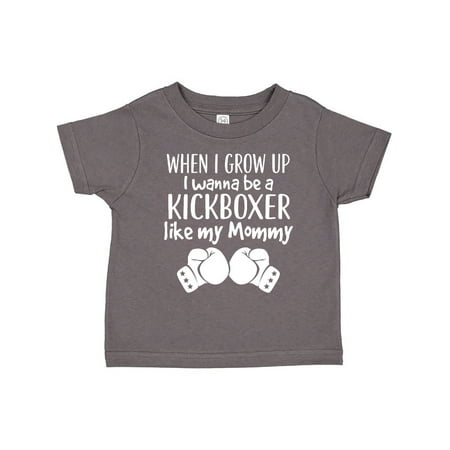 

Inktastic Kickboxing Future Kickboxer Like Mommy Gift Toddler Boy or Toddler Girl T-Shirt