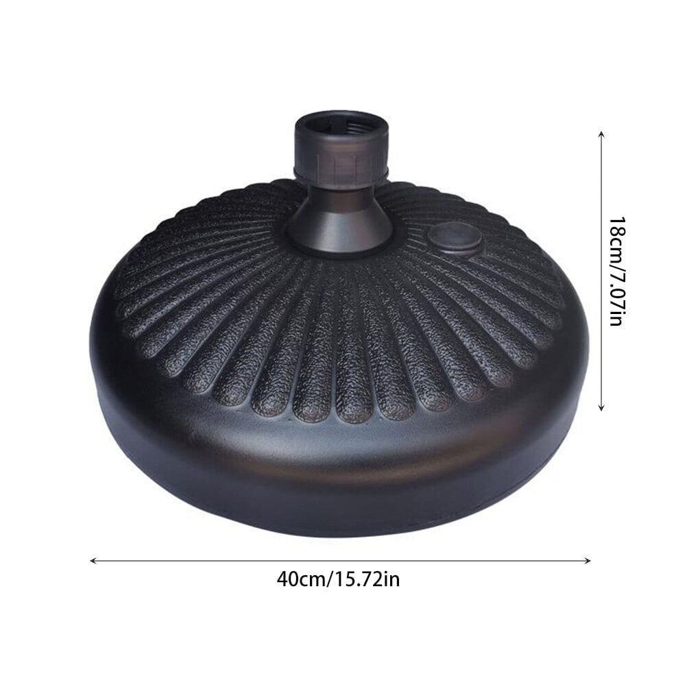 Masteelf Sturdy Plastic Umbrella Base for Holding Beach and Garden Umbrellas Black Color 14.5 Inches Diameter