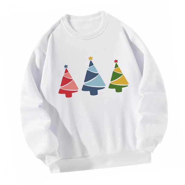 Sudadera con cuello redondo para mujer Navidad Ropa de moda simple Jersey Ropa de otoño