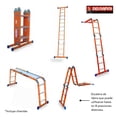 thumbnail image 4 of Escalera Multiposiciones Aluminio Peldaños 12 Peldaños Con Charola Naranja 333613, 4 of 4