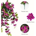 thumbnail image 5 of Nearly Natural UV-Resistant Artificial Bougainvillea Outdoor Hanging Plant - 28" - Purple - Set of 2, 5 of 9