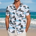 thumbnail image 3 of ZHANGDER Men's Hawaiian Shirts Casual Short Sleeve Button Down Shirt Beach Vacation Outfits, S-3XL, 3 of 7
