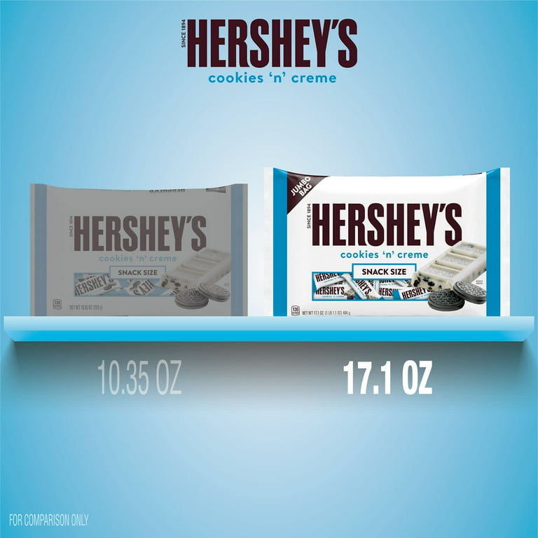 Hershey's Cookies 'n' Creme Snack Size Candy, Jumbo Bag 17.1 oz
