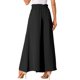 thumbnail image 3 of Pantalones de pierna ancha de cintura alta con cordón elástico y bolsillo para mujer INSPIRE CHIC, color negro, talla M, 3 of 6