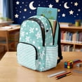 thumbnail image 3 of Jeiento Starfish 17 Inch Boys Girls Tear-Resistant Backpack Set 4-Piece Lunch Bag Pencil Case Water Bottle Holder Lightweight Large Capacity Schoolbag for Kids, Green, 3 of 7